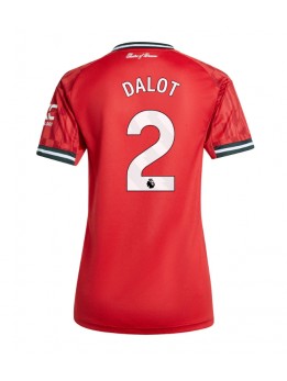 Billige Manchester United Diogo Dalot #2 Hjemmedrakt Dame 2025-26 Kortermet